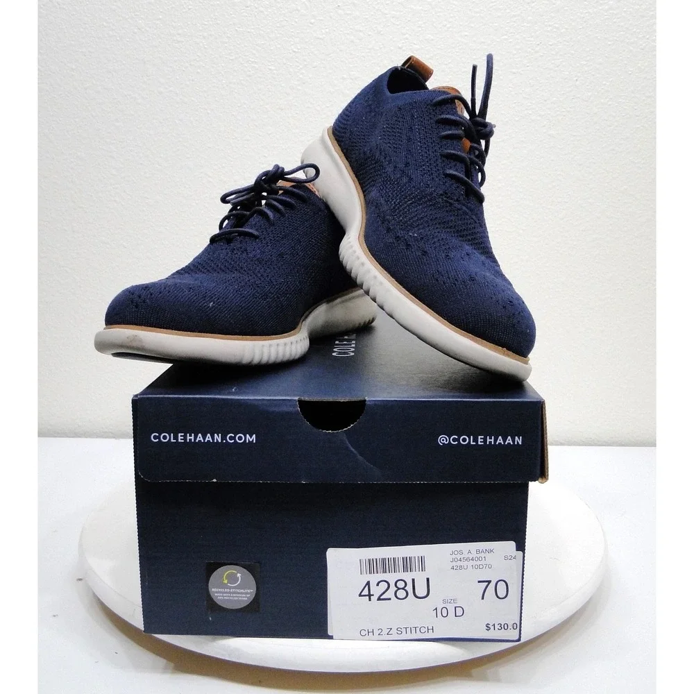 Cole Haan 2.ZeroGrand Stitchlite Wingtip Oxford Marine Blue Mens 10 D C27569